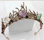 Load image into Gallery viewer, Crystal Crown| Amethyst•White Quartz• Flourite