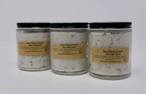 ROSE PETAL & COCONUT | SEA SALT SCRUB image 1