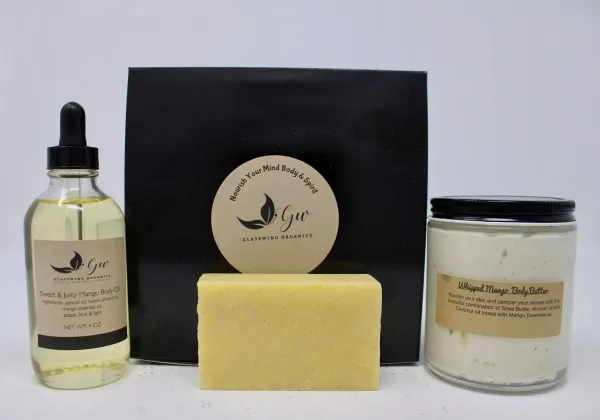 BODY BUTTER, BODY OIL & SOAP BAR GIFT SET image 1