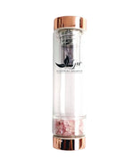 Load image into Gallery viewer, Infuser Beverage bottle with quartz crystals &amp; travel sleeve image 0
