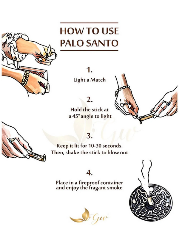5PC PALO SANTO SMUDGING STICKS image 1