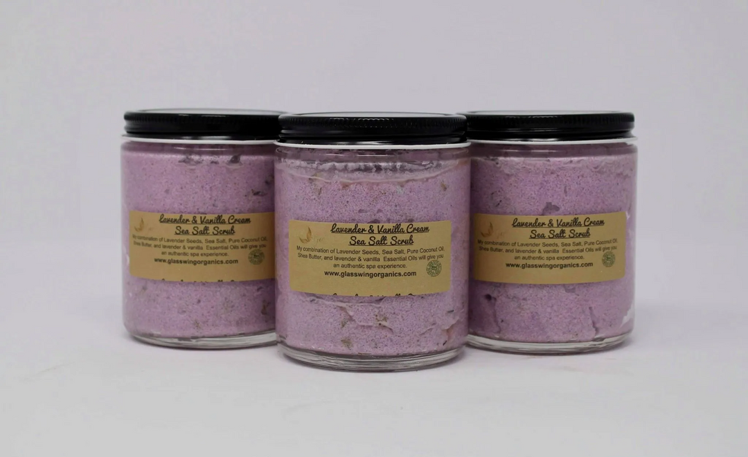 LAVENDER & VANILLA CREAM SEA SALT SCRUB image 1