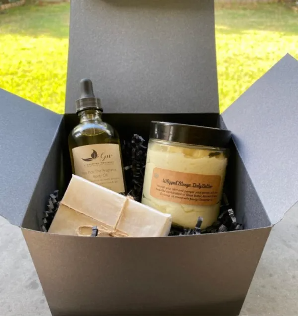 BODY BUTTER, BODY OIL & SOAP BAR GIFT SET image 0