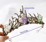 Load image into Gallery viewer, Crystal Crown| Amethyst•White Quartz• Flourite
