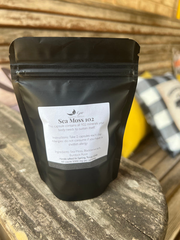 SEA MOSS 102 CAPSULES WITH BLADDERWRACK & BURDOCK ROOT image 0