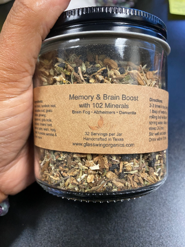 MEMORY & BRAIN BOOST TEA WITH 102 MINERALS – GlassWing Organics