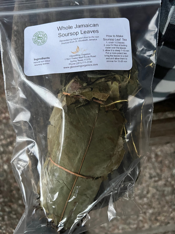 Organic Whole Jamaican Soursop Leaves image 0